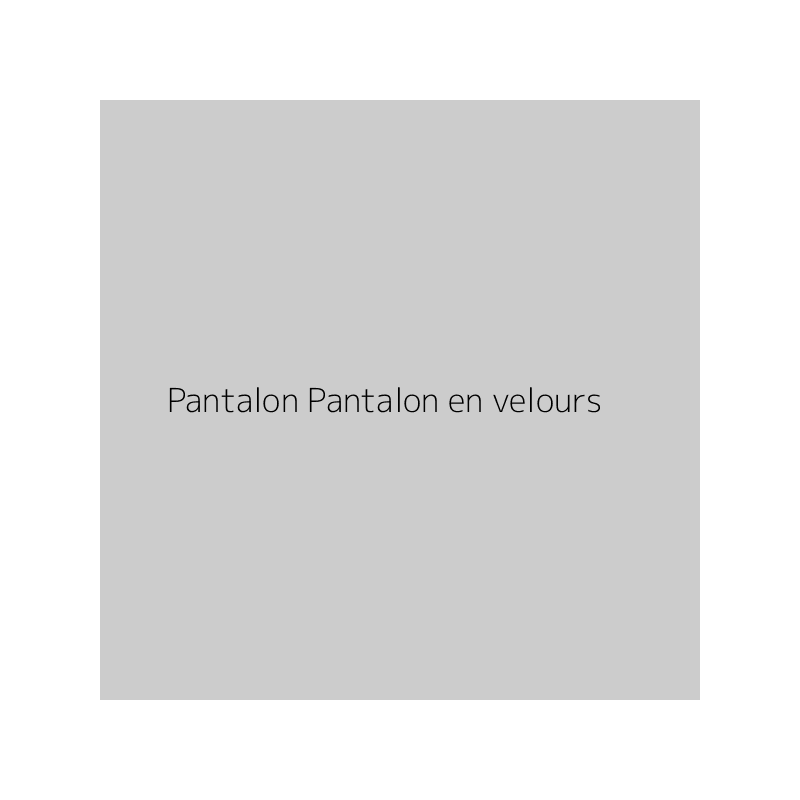 Pantalon Pantalon en velours