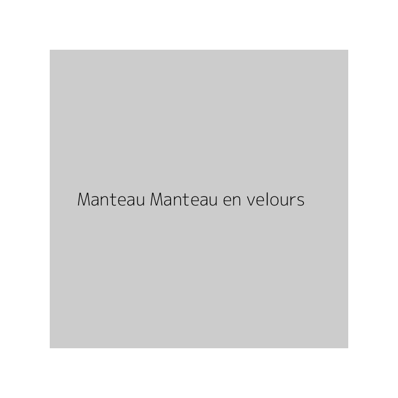 Manteau Manteau en velours